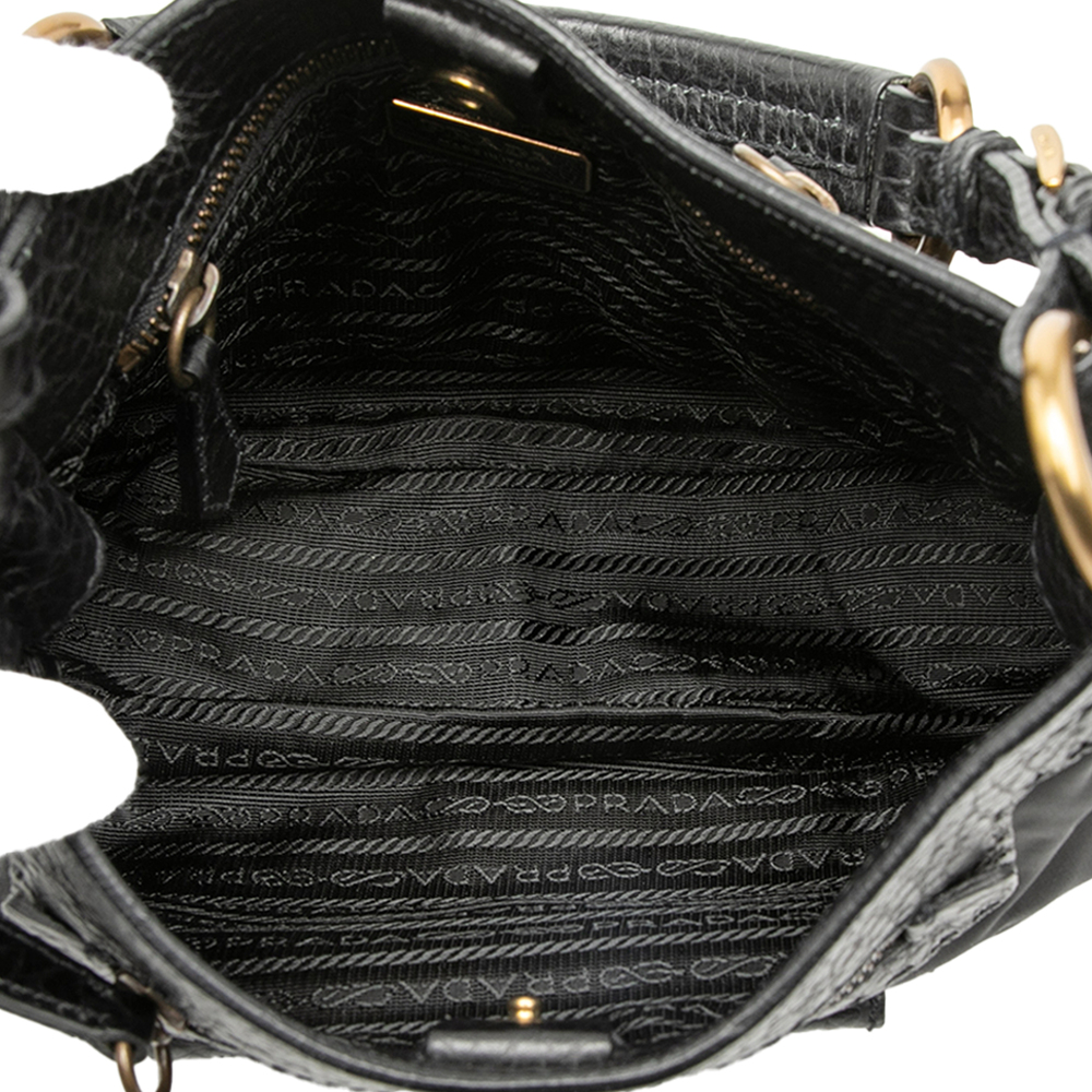 Pre-Loved Prada Vitello Daino Trimmed Tessuto Shoulder Bag - Picture 4 of 7